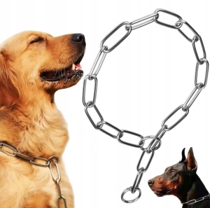 DŁAWIK DLA PSA MOCNA OBROŻA ZACISKOWA BEHAWIORALNA ZACIĄGANA ZACISK 70cm XL