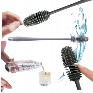 DŁUGA SZCZOTKA SILIKONOWA CZYŚCIK MYJKA DO MYCIA SZKLANEK BUTELEK SŁOIKÓW