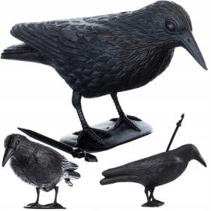DUŻY KRUK STOJĄCY NO PEST ODSTRASZACZ PTAKÓW GOŁĘBI SZPAKÓW WYSOKA JAKOŚĆ