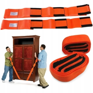 DWA WYTRZYMAŁE PASY TRANSPORTOWE DO PRZENOSZENIA MEBLI RZECZY PRZEPROWADZKI