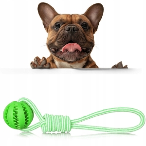 Szarpak z gryzakiem zabawka dla psa piłka sznur