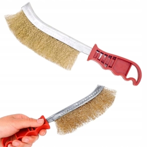 SZCZOTKA SZCZELINOWA DRUCIANA MOSIĘŻNA RĘCZNA DO CZYSZCZENIA FELG MOCNA