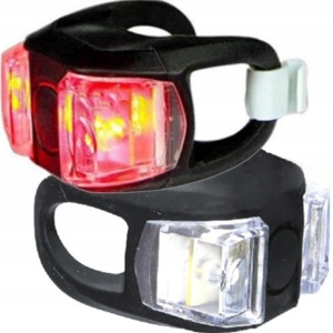 LAMPKI ROWEROWE LAMPKA NA ROWER LED PRZÓD TYŁ 2SZT BIAŁE I CZERWONE ŚWIATŁO