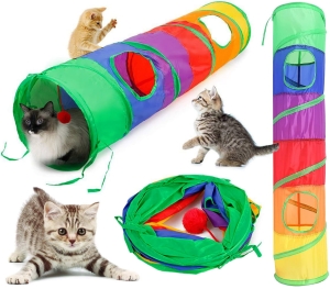 DUŻY TUNEL DLA KOTA ZABAWKA SKŁADANY DO ZABAWY DŁUGI DOMEK