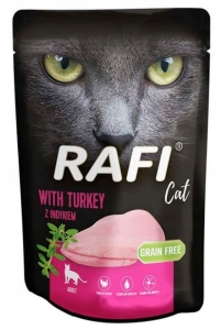 KARMA MORKA DLA KOTA RAFI DOLINA NOTECI SASZETKA Z INDYKIEM kot 100g