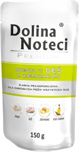 MOKRA KARMA DLA PSA SASZETKA DOLINA NOTECI PREMIUM GĘŚ Z ZIEMNIAKAMI 150g