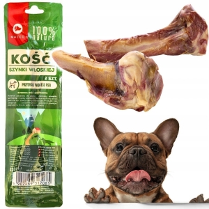 Gryzak Przysmak dla psa Maced 100% natura Kość z szynki włoskiej 2 szt.