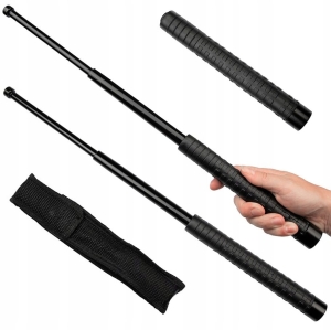 MOCNA STALOWA PAŁKA TELESKOPOWA ROZKŁADANA POLICYJNA POKROWIEC KABURA 52 cm