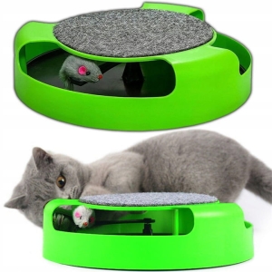 ZABAWKA DLA KOTA INTERAKTYWNA KÓŁKO Z MYSZKĄ DRAPAK UCIEKAJĄCA MYSZKA