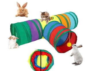 Zabawka TUNEL dla kota królika FREDKI domek z piłką piłeczką szeleszczący