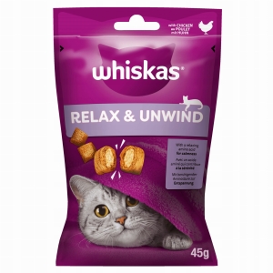WHISKAS RELAKS I ODPRĘŻENIE 45 g PRZYSMAK CIASTECZKA DLA KOTA Z KURCZAKIEM