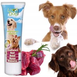PASTA smakowa dla psa do lizania WOŁOWINA z minerałami do smarowania tubka