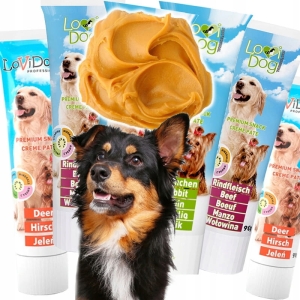 6x PASTA smakowa dla psa do lizania smarowania JELEŃ + WOŁOWINA + KRÓLIK 6x