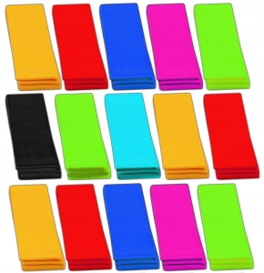 SZARFA GIMNASTYCZNA SZKOLNA ZNACZNIK DO ĆWICZEŃ ZAJĘĆ WF KOLORY 120cm 15szt