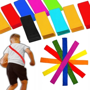 SZARFA GIMNASTYCZNA SZKOLNA ZNACZNIK DO ĆWICZEŃ ZAJĘĆ WF KOLORY 120cm 10szt