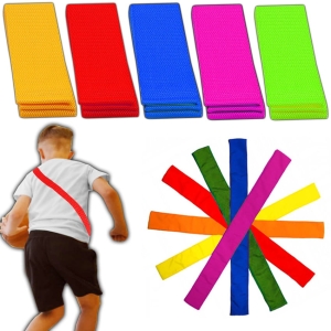 SZARFA GIMNASTYCZNA SZKOLNA ZNACZNIK DO ĆWICZEŃ ZAJĘĆ WF KOLORY 120cm 5szt