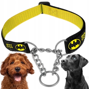 OBROŻA PÓŁZACISKOWA REGULOWANA DLA PSA MARTINGALE Z ŁAŃCUSZKIEM 30-45cm M