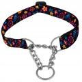 OBROŻA PÓŁZACISKOWA REGULOWANA DLA PSA MARTINGALE Z ŁAŃCUSZKIEM 40-60cm L